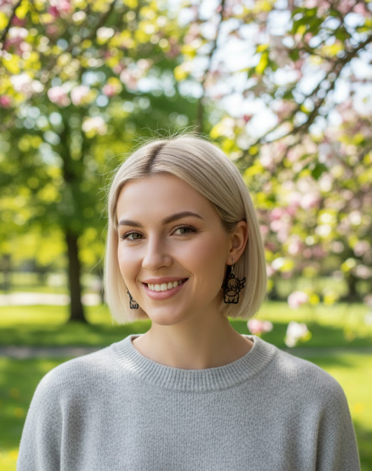 Highland Grace Earrings by Whittled Grace Gifts – rustic highland cow earrings inspired by Psalm 23:2, representing peace, faith, and mountain grace.