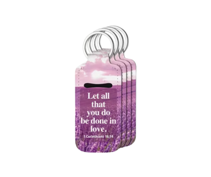 Scripture ChapStick Holder Keychains – Bible Verse Collection