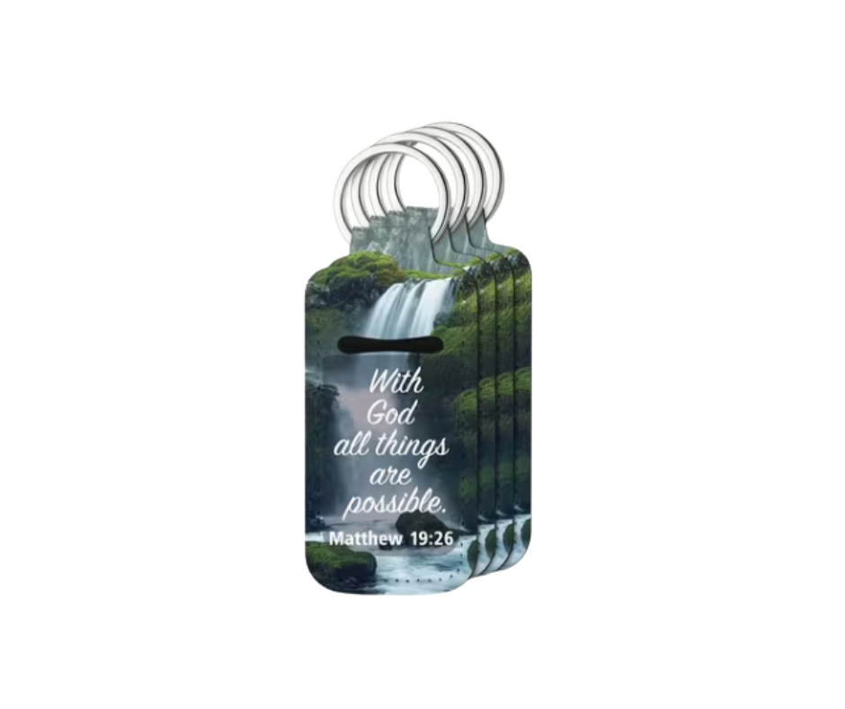 Scripture ChapStick Holder Keychains – Bible Verse Collection