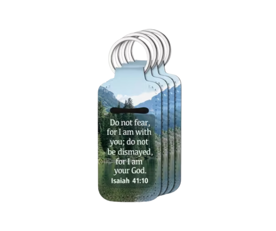 Nature background ChapStick Holder Keychain – Do not fear for I am with you – Bible verse Isaiah 41:10.