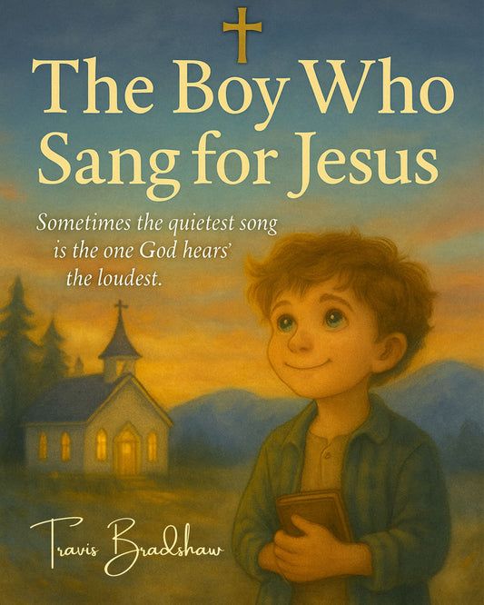 Front cover of The Boy Who Sang for Jesus by Travis Bradshaw – Christian children’s picture book