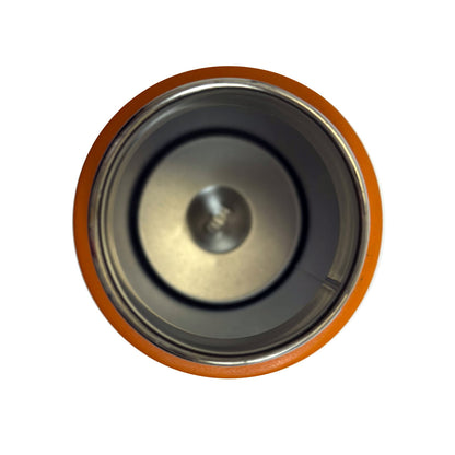 Orange kids Christian sports bottle with Front Loader construction vehicle design