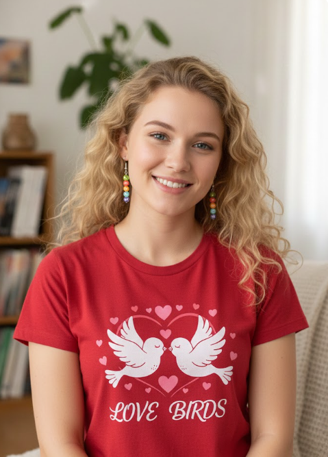 Faith-inspired Name Above All Earrings featuring colorful letter beads spelling “JESUS” — letter colors may vary. Lightweight, hypoallergenic, and full of joy.